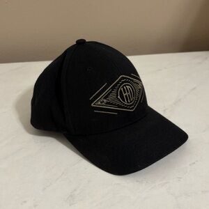 Harley Davidson Men’s Black Embroidered Logo SnapBack Hat Flannel Lined Biker